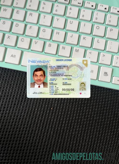 Carteira de motorista dos EUA Nevada 2021 presente fotolook frente exemplo